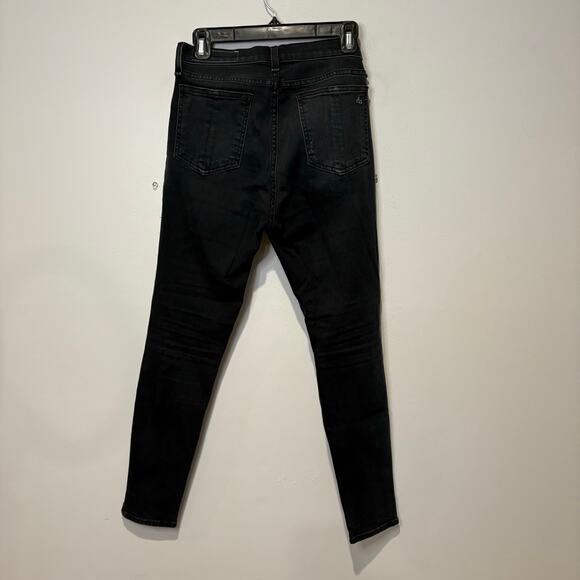Rag & Bone Women's Mid Rise Skinny Ankle Black‎ Gray Denim Jean 28 Distressed - Picture 3 of 7
